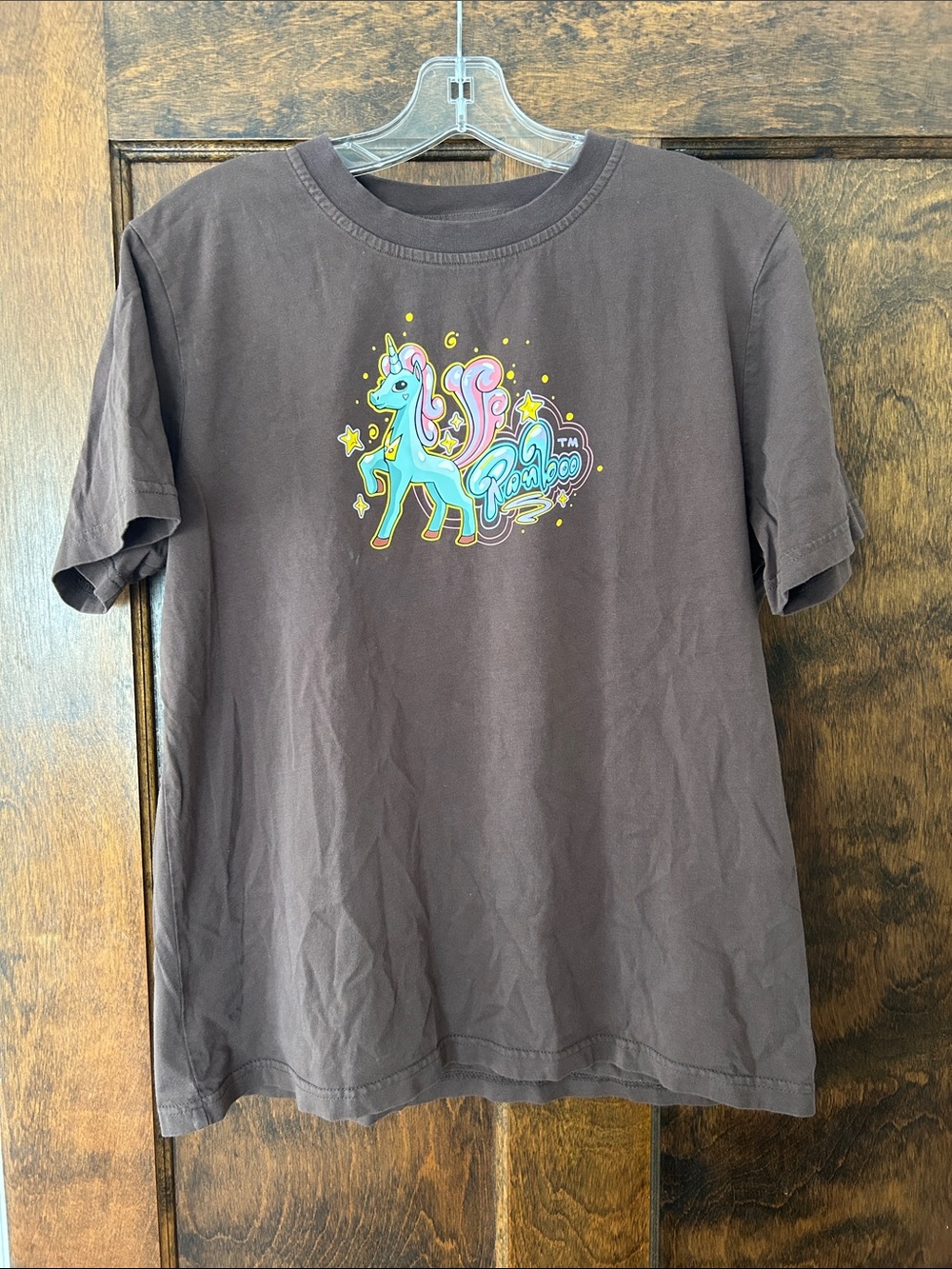 Ranboo Rainbow Unicorn Graphic Tee - Brown